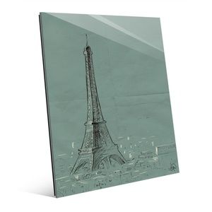 Eiffel Tower Sketch 20"x24" Acrylic Wall Art Print